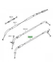 Câble d'ouverture des gaz Kawasaki Z1000 (2014 et +) | Réf. 540120601