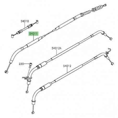 Câble d'embrayage Kawasaki Z1000 (2014-2016) | Réf. 540110579