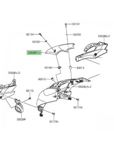 Dessus de tête de fourche peint Kawasaki Z1000 (2014 et +) | Moto Shop 35