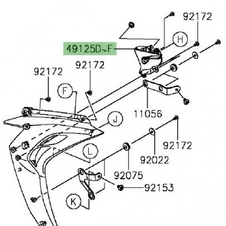 Évent gauche écope de radiateur Kawasaki Z1000 (2014 et +) | Moto Shop 35