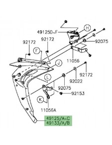 Écope de radiateur gauche Kawasaki Z1000 (2014 et +) | Moto Shop 35