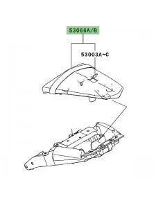 Selle passager d'origine Kawasaki Z1000 (2010-2013) | Moto Shop 35