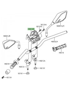 Pontet de guidon Kawasaki Er-6n (2012-2016) | Réf. 46012031818R