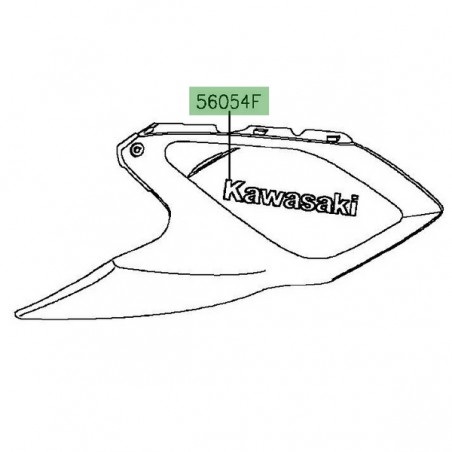 Autocollant "Kawasaki" écope de réservoir Kawasaki Z1000 (2014-2016) | Moto Shop 35