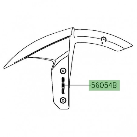 Autocollant "ABS" garde-boue avant Kawasaki Z1000 (2014 et +) | Moto Shop 35