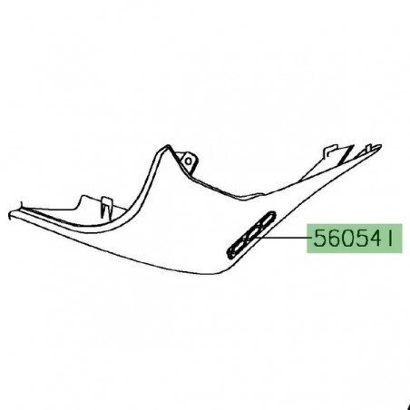 Autocollant "1000" coque arrière Kawasaki Z1000 (2017-2018) | Moto Shop 35