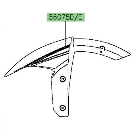 Autocollant garde-boue avant Kawasaki Z1000 (2016) | Moto Shop 35