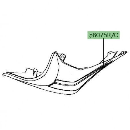 Autocollant coque arrière Kawasaki Z1000 (2016) | Moto Shop 35