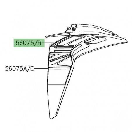 Autocollant supérieur écope de radiateur Kawasaki Z1000 (2017-2018) | Moto Shop 35
