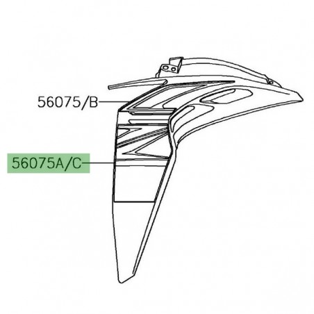 Autocollant inférieur écope de radiateur Kawasaki Z1000 (2017-2018) | Moto Shop 35
