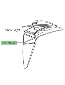 Autocollant inférieur écope de radiateur Kawasaki Z1000 (2019) | Moto Shop 35