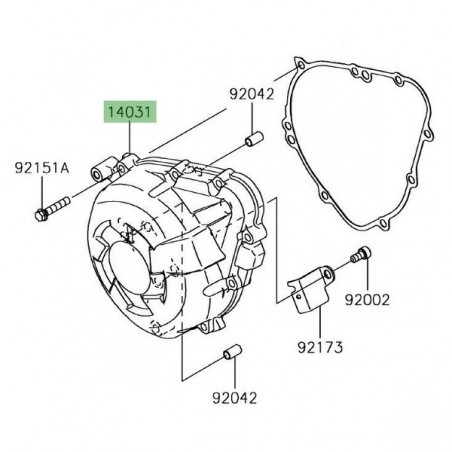 Carter d'alternateur Kawasaki Z1000 (2014-2015) | Réf. 140310584