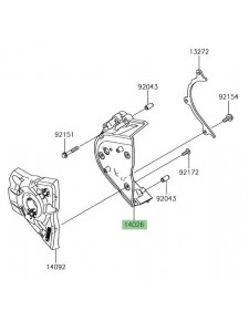 Carter pignon de sortie de boîte Kawasaki Z1000 (2014-2016) | Réf. 140260114