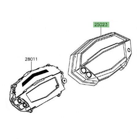 Dessus de compteur Kawasaki Z1000 (2014 et +) | Réf. 250230094