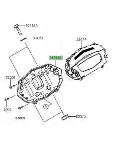 Dessous de compteur Kawasaki Z1000 (2014 et +) | Réf. 140921164