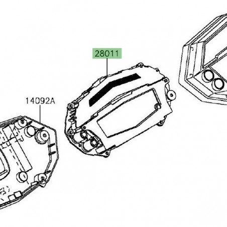 Compteur seul Kawasaki Z1000 (2014-2016) | Moto Shop 35