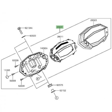 Bloc compteur Kawasaki Z1000 (2014 et +) | Moto Shop 35