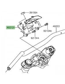 Pontet de guidon Kawasaki Z1000 (2014 et +) | Réf. 46012034718R