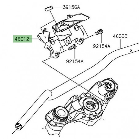 Pontet de guidon Kawasaki Z1000 (2014 et +) | Réf. 46012034718R