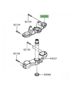 Té de fourche supérieur Kawasaki Z1000 (2014 et +) | Réf. 44039013618R