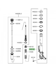 Tube de fourche droit Kawasaki Z1000 (2014 et +) | Réf. 44013022218R