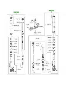 Fourche complète Kawasaki Z1000 (2014 et +) | Moto Shop 35