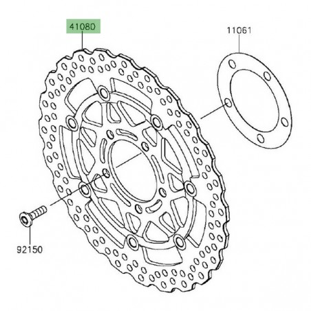 Disque de frein avant Kawasaki Z1000 (2014 et +) | Réf. 4108006025C