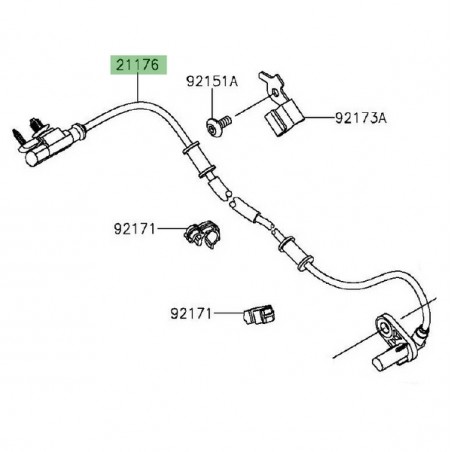 Câble ABS arrière Kawasaki Z1000 (2014-2016) | Réf. 211760774