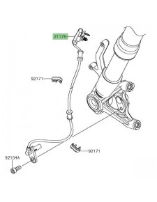 Câble ABS avant Kawasaki Z1000 (2014-2016) | Réf. 211760758