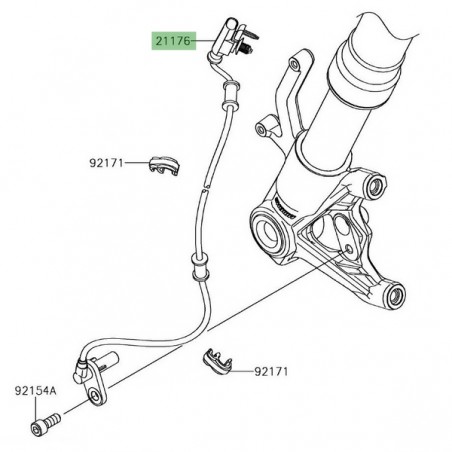 Câble ABS avant Kawasaki Z1000 (2014-2016) | Réf. 211760758