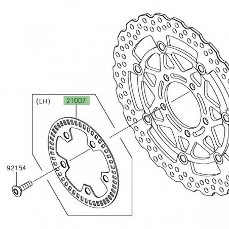 Cible ABS avant Kawasaki Z1000 (2014 et +) | Réf. 210070166