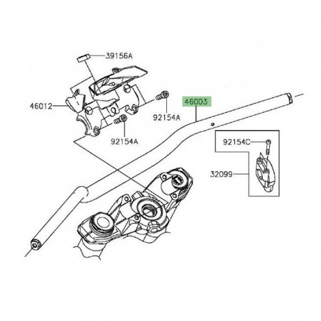 Guidon Kawasaki Z1000 (2014 et +) | Réf. 460030632