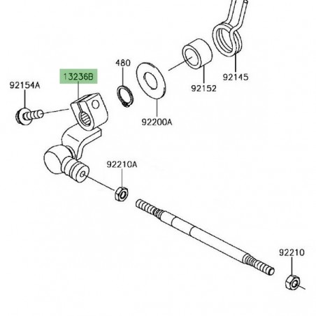 Biellette sélecteur de vitesse Kawasaki Z900 (2017-2024) | Réf. 132360784