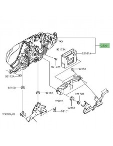 Optique de phare avant Kawasaki Z1000 (2014 et +)