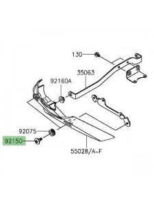 Vis fixation sabot moteur gauche Kawasaki Z800 (2013-2016) | Réf. 921501154