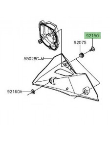 Vis fixation sabot moteur droit Kawasaki Z800 (2013-2016) | Réf. 921501154