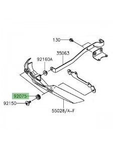 Silent Bloc sabot moteur Kawasaki 920751634 | Moto Shop 35