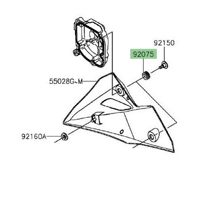 Silent Bloc sabot moteur Kawasaki 920751634 | Moto Shop 35