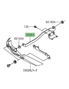 Patte fixation sabot moteur Kawasaki Z800 (2013-2016) | Réf. 350630868