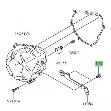 Vis M6x12 fixation sabot moteur Kawasaki Z800 (2013-2016) | Réf. 130CA0612