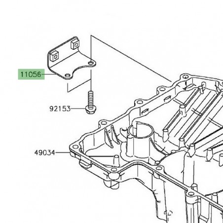 Équerre fixation sabot moteur Kawasaki Z800 (2013-2016) | Réf. 110561756