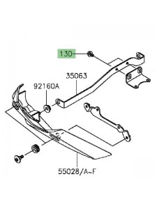 Vis M6x10 fixation patte/équerre Kawasaki Z800 (2013-2016) | Réf. 130BB0610