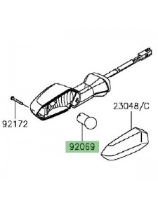 Ampoule (12V/10W) clignotant avant et arrière Kawasaki Z1000 (2014-2016) | Réf. 920690076