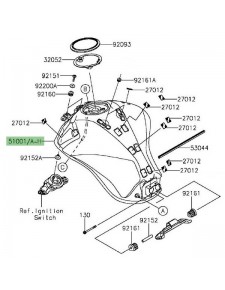 Réservoir à essence Kawasaki Z1000 (2014 et +) | Moto Shop 35