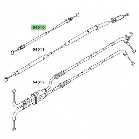 Câble de fermeture de selle Kawasaki 540100135 | Moto Shop 35