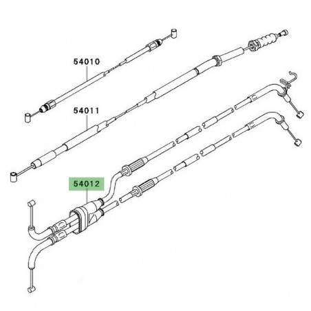 Câble de gaz Kawasaki Z1000SX (2011-2016) | Réf. 540120566