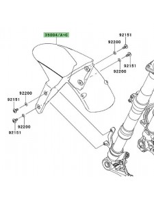 Garde-boue avant Kawasaki Z1000SX (2011-2013) | Moto Shop 35