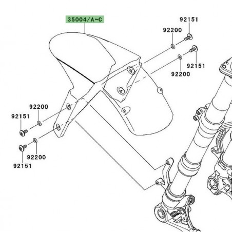 Garde-boue avant Kawasaki Z1000SX (2011-2013) | Moto Shop 35
