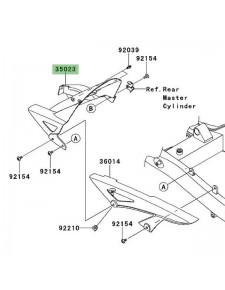 Garde-boue arrière Kawasaki Z1000SX (2011-2016) | Réf. 350230381