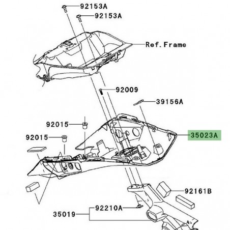 Passage de roue Kawasaki Z1000SX (2011-2013) | Réf. 350230329
